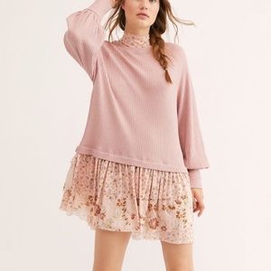 Free people “opposites attract” mini dress NWT